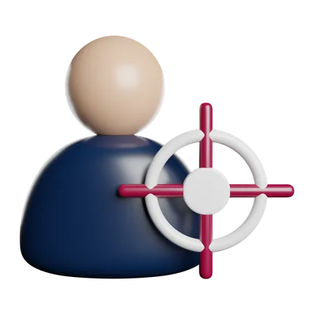 User Target  3D Icon