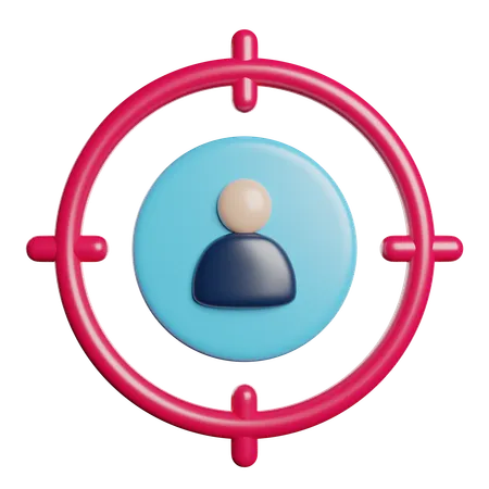 User Target  3D Icon