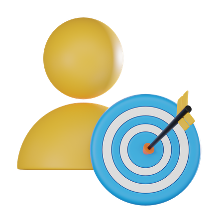 User Target  3D Icon