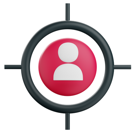 User Target  3D Icon