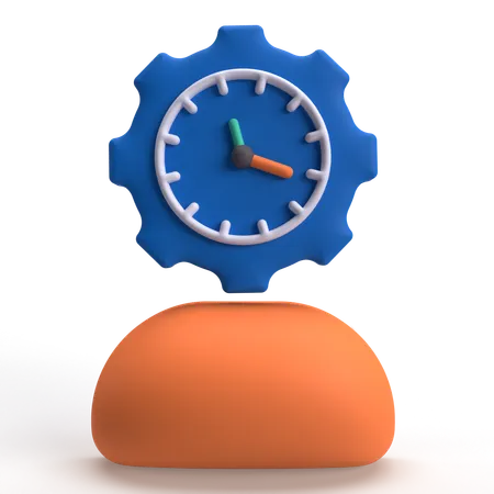 User Time  3D Icon