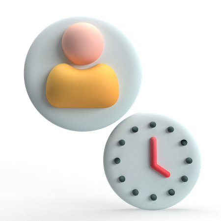 User Time  3D Icon