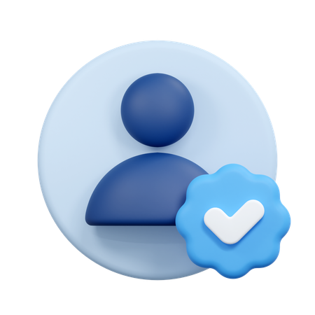 User verification  3D Icon