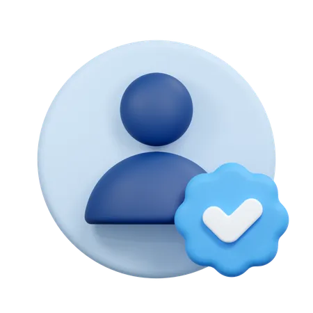 User verification  3D Icon