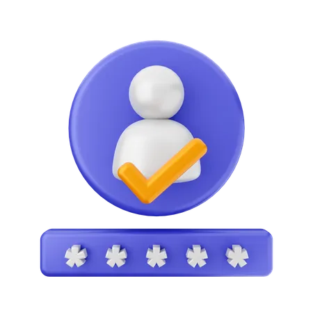 User Verification  3D Icon