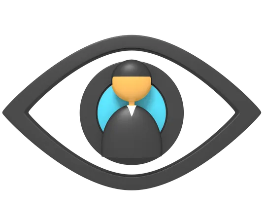 Eye Find Profile Avatar 3D Icon