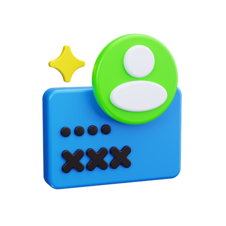 Username And Password  3D Icon
