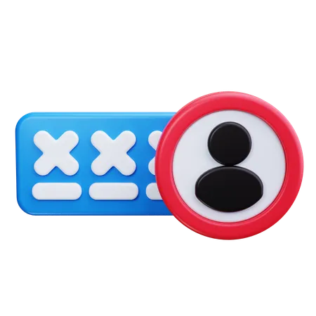 Username And Password  3D Icon