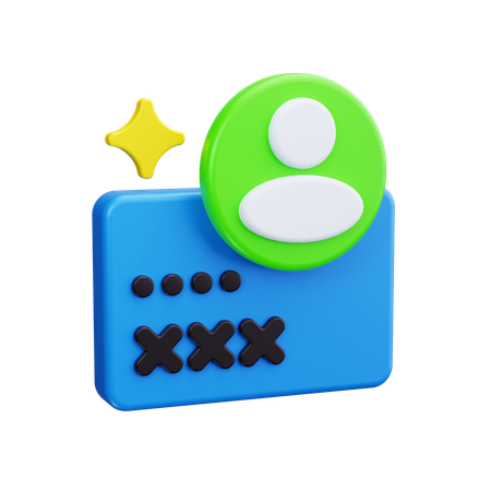 Username And Password  3D Icon