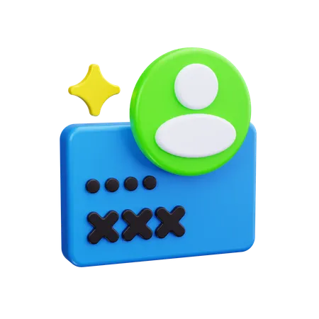 Username And Password  3D Icon