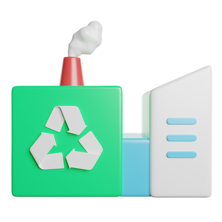 Usina de reciclagem  3D Icon