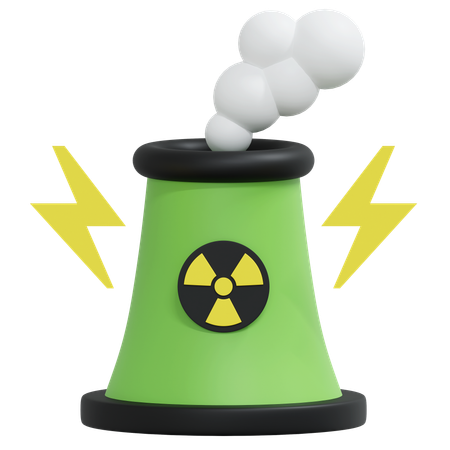 Usina nuclear  3D Icon