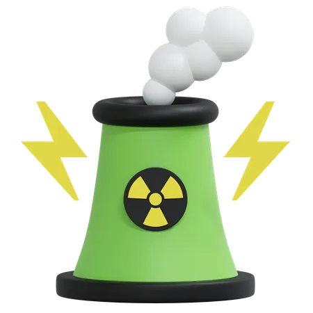 Usina nuclear  3D Icon