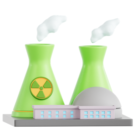 Usina nuclear  3D Icon