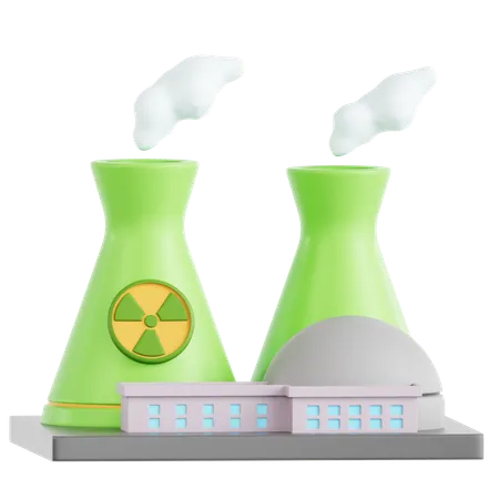 Usina nuclear  3D Icon