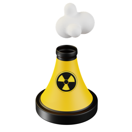 Usina nuclear  3D Icon