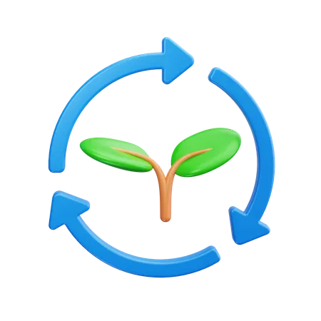 Reciclar plantas  3D Icon