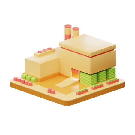 Usine  3D Icon