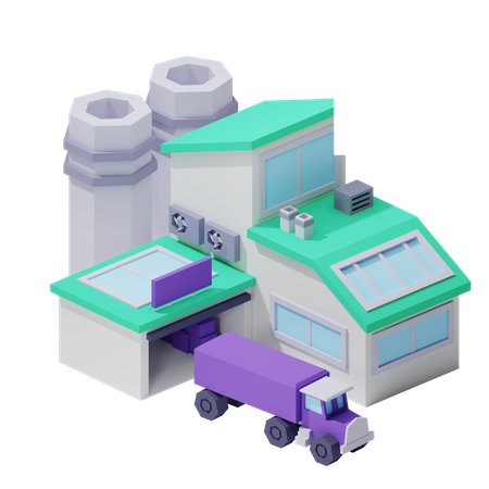 Usine  3D Icon