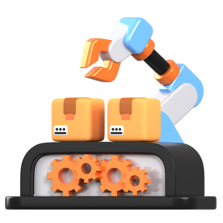 Usine de robots  3D Icon