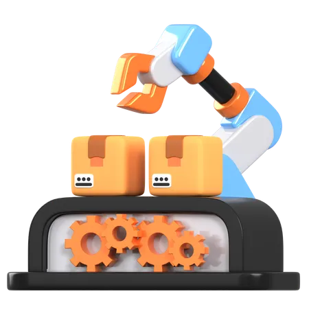 Usine de robots  3D Icon