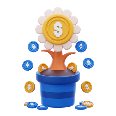 Plante dollar  3D Icon