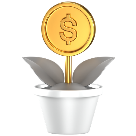 Plante dollar  3D Icon