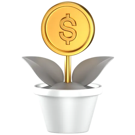 Plante dollar  3D Icon