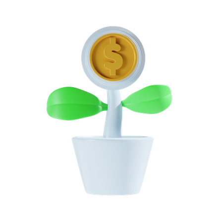 Plante dollar  3D Icon