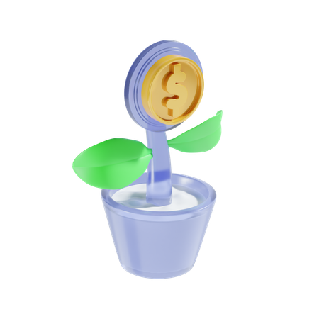 Plante dollar  3D Icon