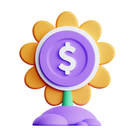 Plante dollar  3D Icon