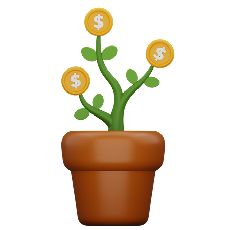 Plante dollar  3D Icon
