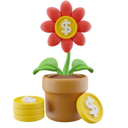 Plante dollar  3D Icon