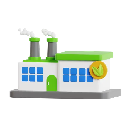 Usine écologique  3D Icon