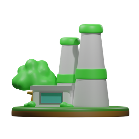 Usine écologique  3D Icon