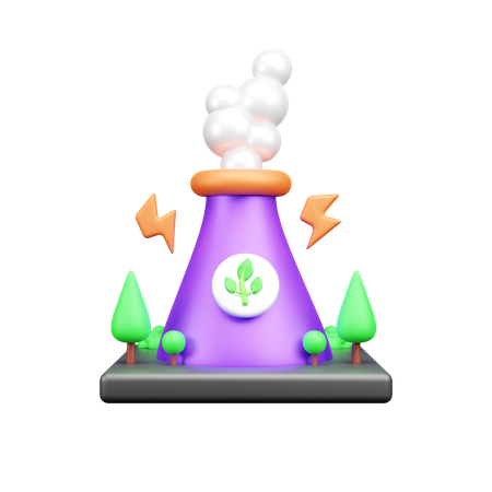 Usine écologique  3D Icon