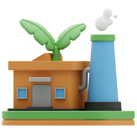 Usine écologique  3D Icon