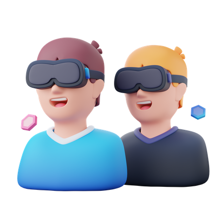 Using VR technology  3D Icon