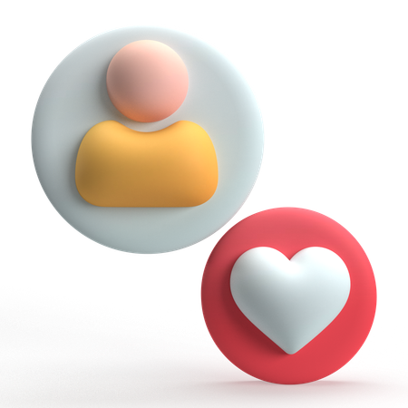 Amor do usuário  3D Icon