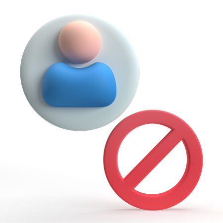 Bloqueio de usuário  3D Icon