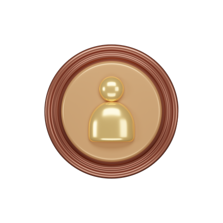 Botão do usuário  3D Icon