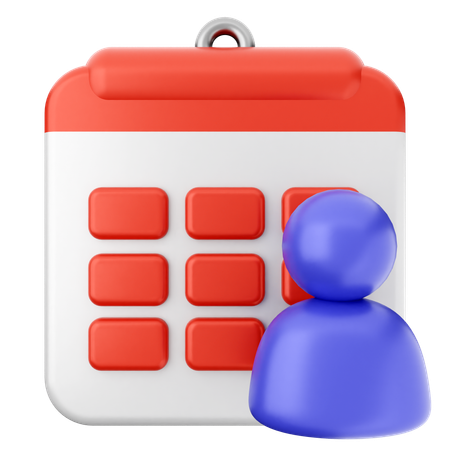 Calendário do usuário  3D Icon