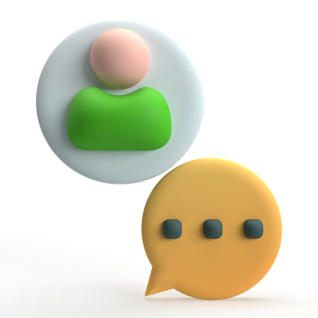 Bate-papo do usuário  3D Icon