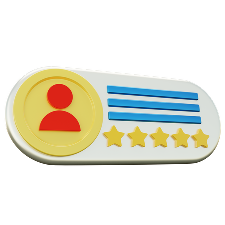 Revisión de cinco estrellas del usuario  3D Icon