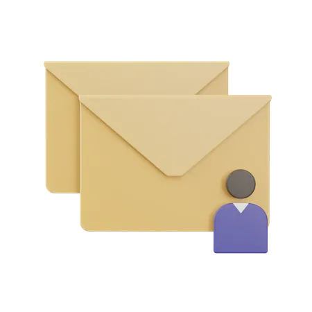 Correo de usuario  3D Icon