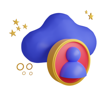 Usuário da nuvem  3D Icon