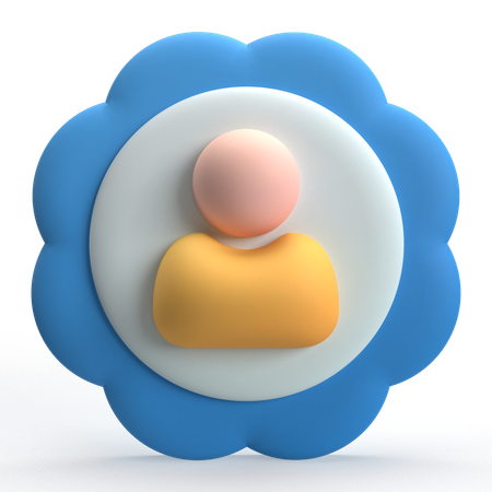 Crachá de usuário  3D Icon