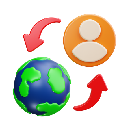 Usuário global  3D Icon