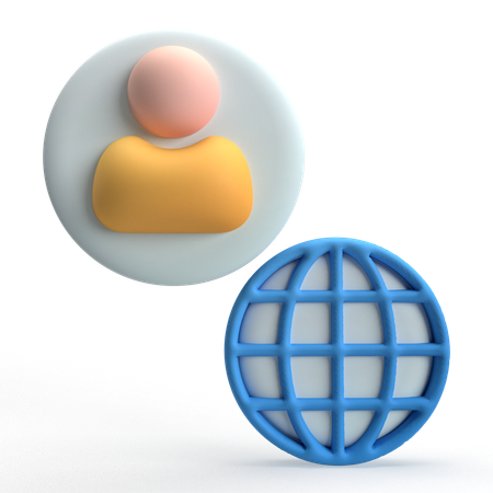 Usuário internet  3D Icon
