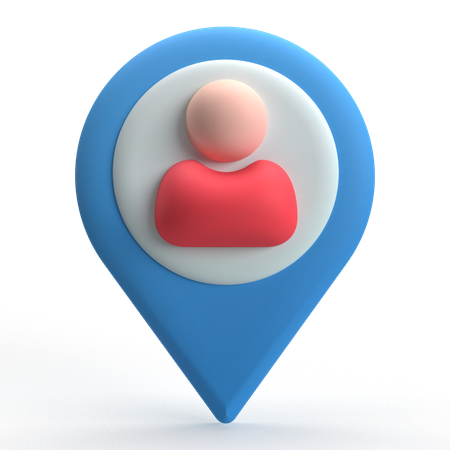 Localização do usuário  3D Icon
